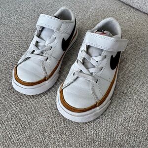 Nike Kids Court Legacy White and Brown Sneakers